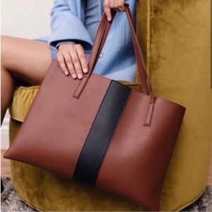 Vince Camuto Luck Brown Vegan Leather Tote